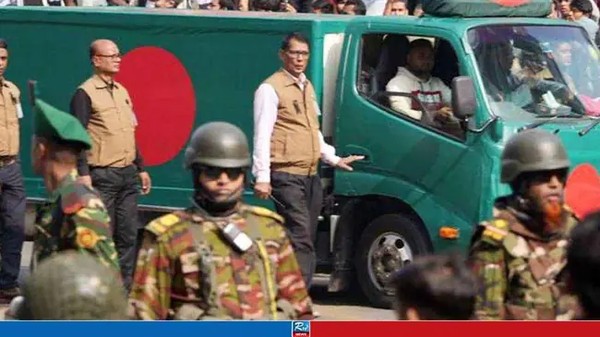 জানাজাস্থলে খালেদা জিয়ার মরদেহ